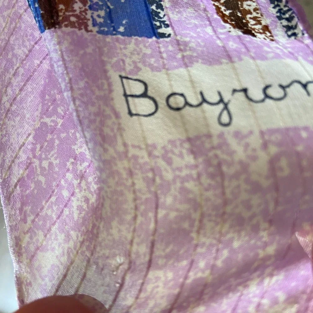 Vintage Bayron Silk Scarf Lilac